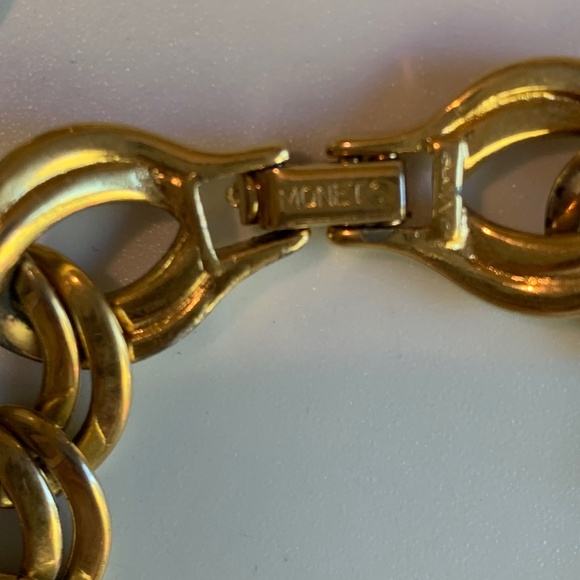 Vintage Monet Gold Tone Set (3) - Picture 6 of 8